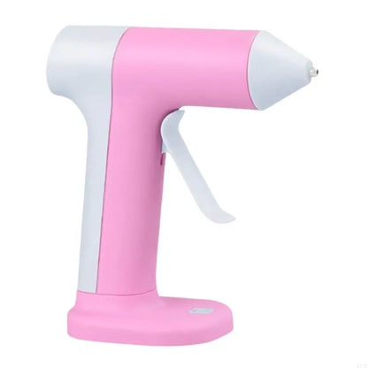 Small Cordless Hot Glues Guns Rechargeable with 2000mAh Battery Quick Heating 5 Minutes Auto Shut Off and Copper Nozzle