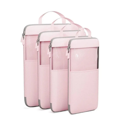 1/4Pcs Expandable Compression Packing Cubes Bag Multi-Sized Waterproof Travel Clothing Storage Bag Lightweight Dustproof
