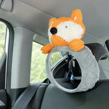 1PCS Easy View Baby Car Mirror, Safety Car Seat Cartoon doll Mirror for Rear Facing Infant, Wide Crystal Clear View,Shatterproof