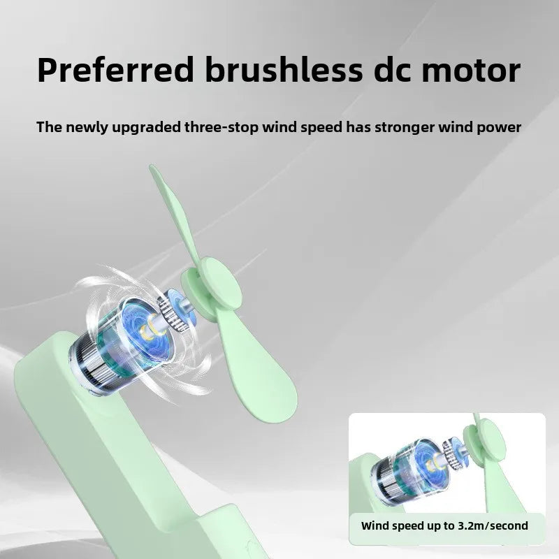 Portable Handheld Fan Mini Handheld Fan with USB Rechargeable and Adjustable Speed Suitable for Indoor and Outdoor Use