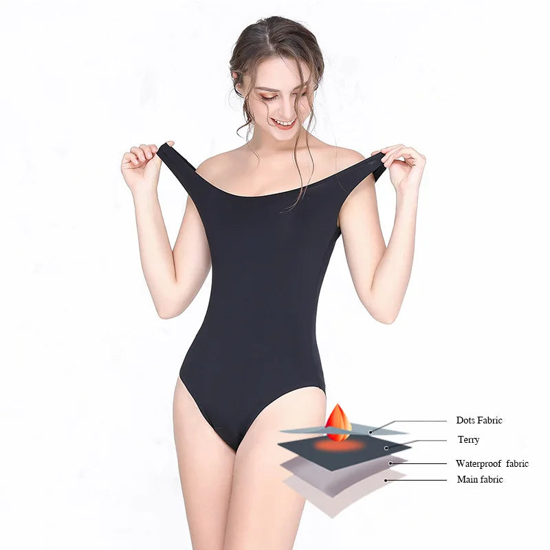 Menstrual Swimsuit Women 4 Layer Period Swimwear Leak Proof Beach Menstrual Bikini Menstrual Panties Teen Absorbent Swim Bottom