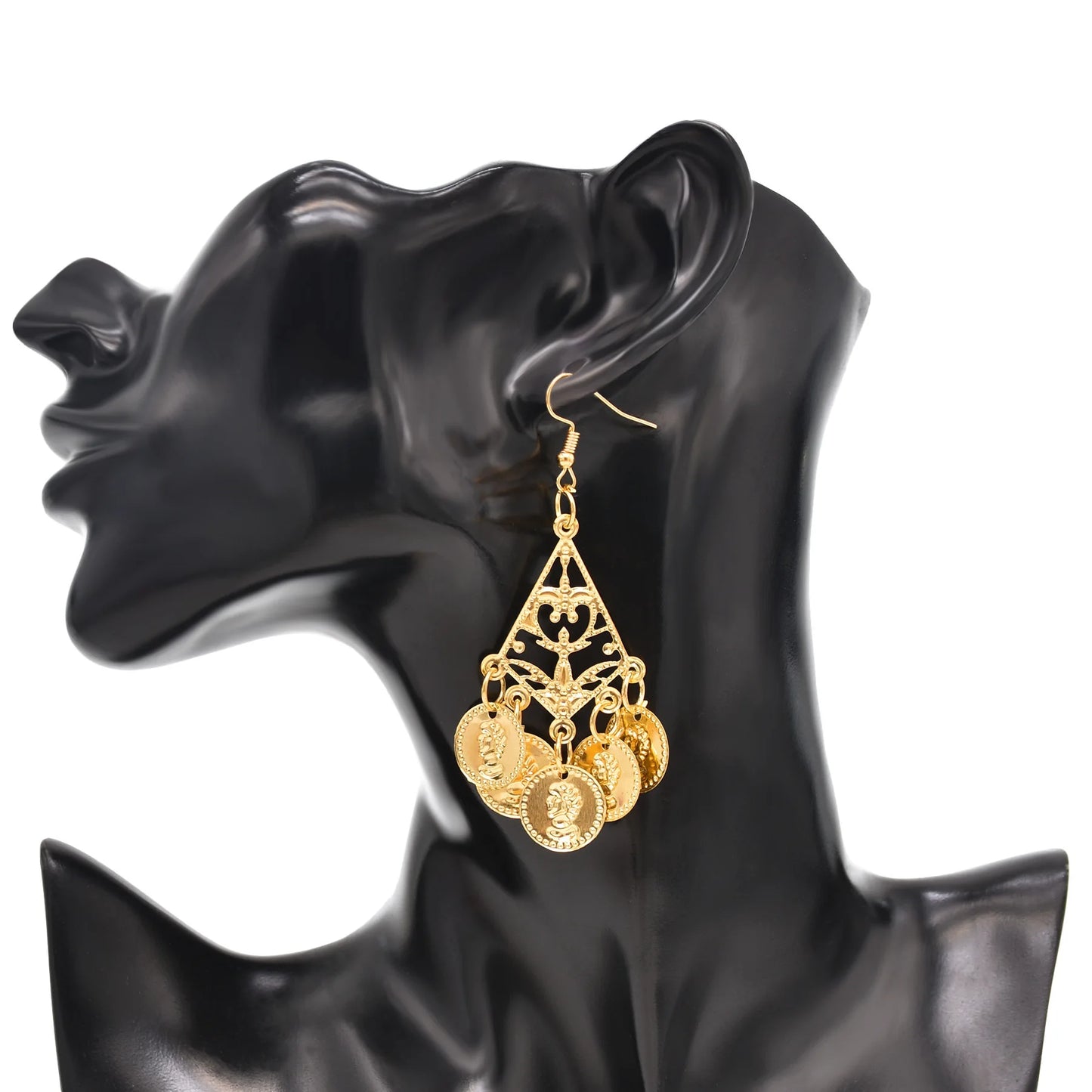 Indian Dance Accessories Necklace Headwear Earrings Bracelet Hair Band Jewelry Set Women's Party Jewelry Gifts