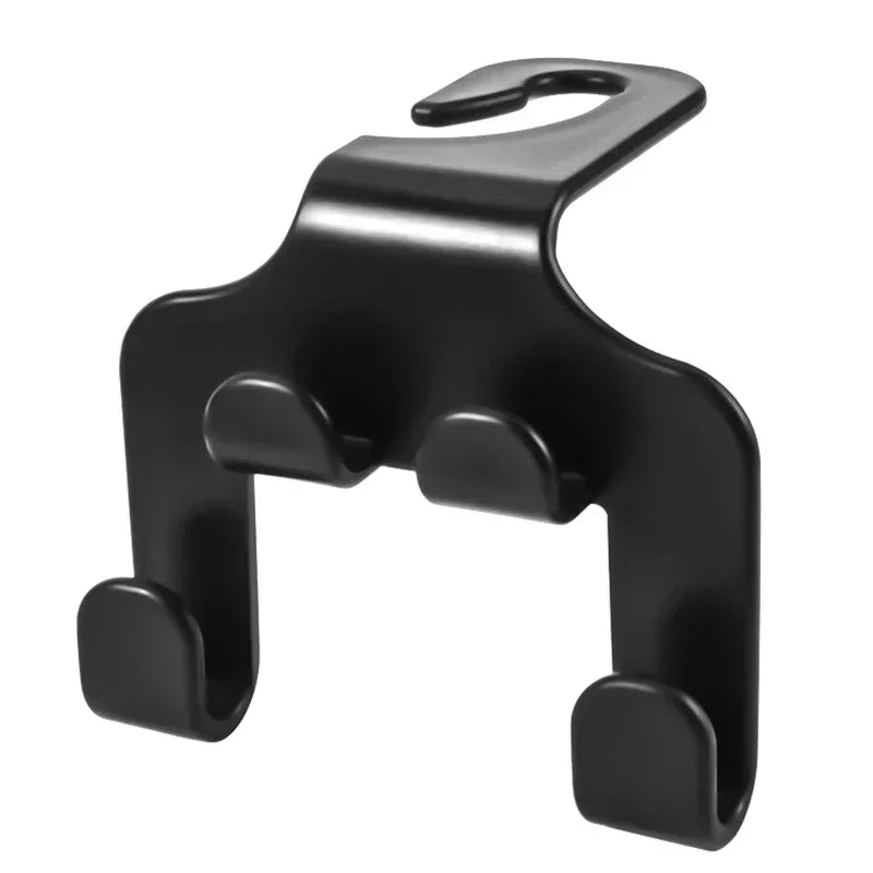 Car Seat Headrest Hook Hanger in Black a Storage Organizer Universal for Umbrellas Bags & Coats Black Car Fixer for All Vehicles