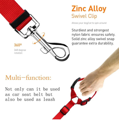 Universal Practical Dog Cat Pet Safety Adjustable Car seat Belt Harness Leash Travel Clip Strap Lead Pet Car Safety Belt