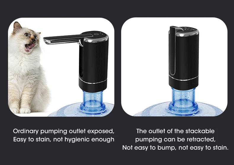 Water Dispenser Water Pump Electric Bottle Pump Mini Portable Water Pump Usb Foldable Household Automatic Water Dispenser