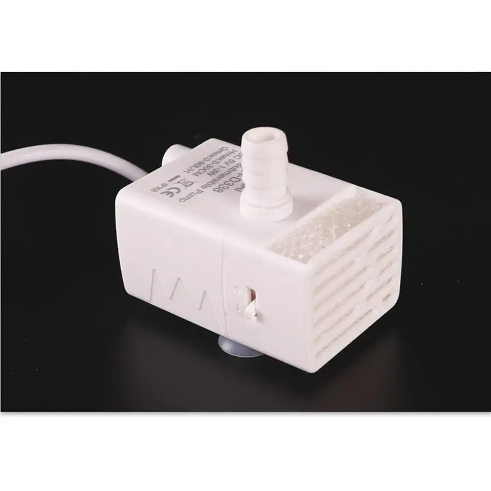 Ultra-quiet Pet Water Dispenser Pump LED Light 5V Mini Submersible Pump Large Flow Detachable Water Fountain Pump Replacement