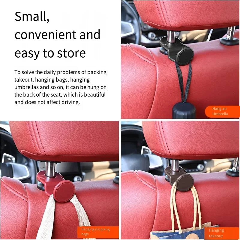 2pcs Universal Auto Seat Headrest Hooks Storage Hanger ABS Car Hook Vehicle Back Seat Organizer Holder Car Interior Accessories