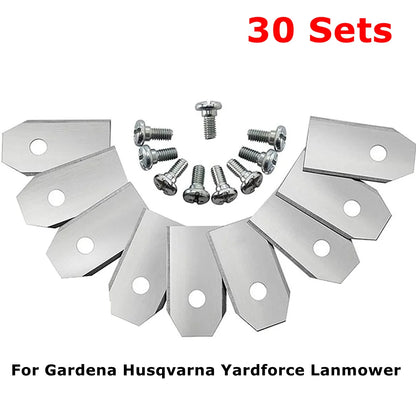 60-18set Lawn Mower Cutting Blade Set Single Hole Lawn Mower Blade Robotic Lawn Mowers Replacement for Worx Landroid Lawn Mowers