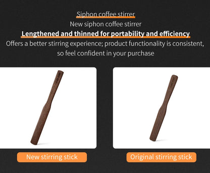 MHW-3BOMBER Durable Walnut Stirrers Vintage Solid Wood Textured Coffee Stirrers Exquisite Home Barista Kitchen Accessories