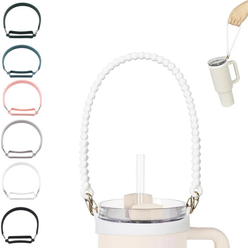 Water Bottle Handle Water Bottle Sling Carrier Holder Strap Soft Durable Silicone for Most 8-40oz Bottles for Cup Accessories