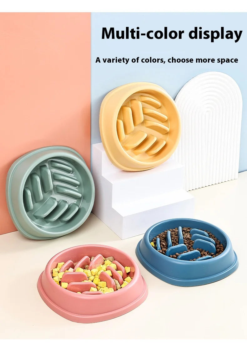 Slow Feeder Dog Bowls Anti-Choking Puzzle Dog Food Bowls, Anti-Slip Interactive Feeding Slow Down Eating, Bloat Stop Maze Dishes