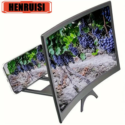 12 Inch Mobile Phone Screen Amplifier 3D Magnifying Glass Stand Magnifier HD Video Amplifier Phone Stand Enlarged Screen Bracket