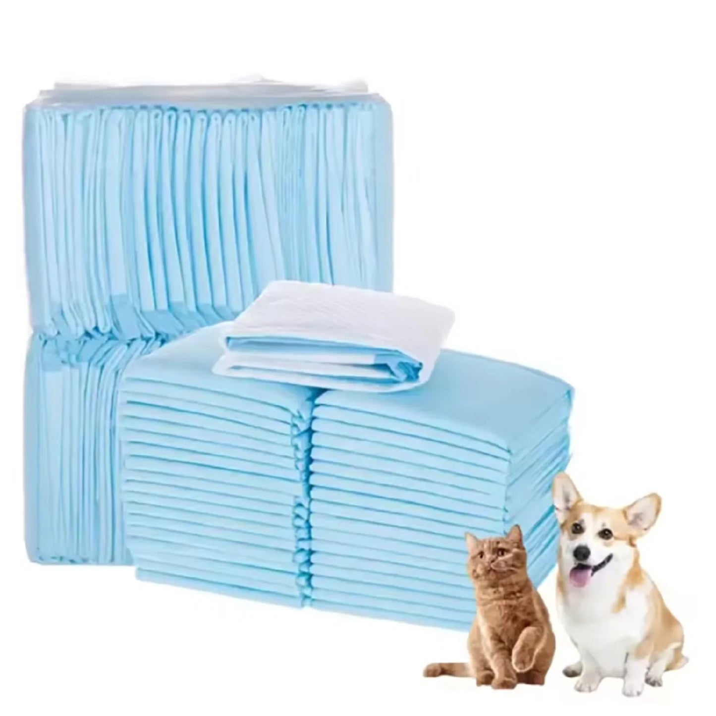 100/50/40/20PCS Pet Diaper Pads Absorbent Odor-Control Quick Dry Puppy Dog Training Pee Mats Pet Supplies Dog Toilet Disposable