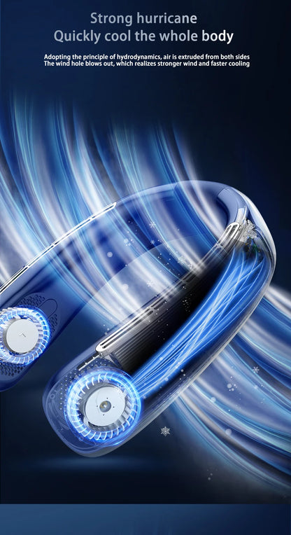 Xiaomi Portable Neck Fan Smart Digital Display Power Ventilador Rechargeable Outdoor Bladeless Silent Electric Neck Fan Cooler