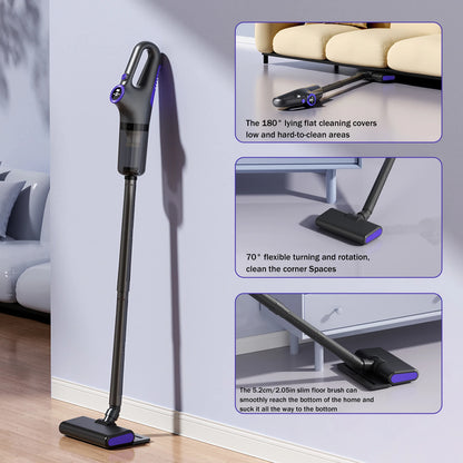 Portable Cordless Handheld Vacuum, Rechargeable, Cyclonic Suction for Car/Office/Home - Powerful & Lightweight