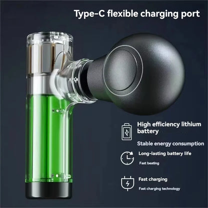 Portable Mini Massage Gun 3-Speed Deep Tissue for Shoulder Leg Foot Muscles Home Gym Use Mute Handheld Massager