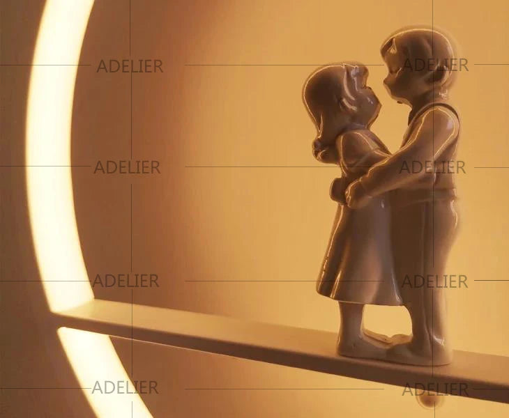 LED Angel table lamps bedroom bedside decorative lamp married couple romantic warm desk lamp