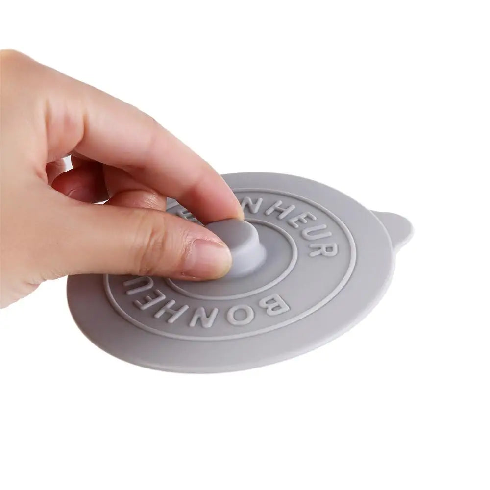 Mugs Lid With Convex Handle Silicone Glass Cup Cover Round Heat-Resistant Cup Lid Dustproof Universal Mug Sealed Cap Pantry