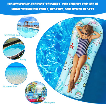 PVC Inflat Air Mattress Comfortable Water Floating Bed Portable Durable Smooth Multifunctional Swimming Pool Accessories