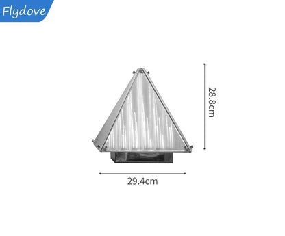 Bedroom Bedside Decorative Art Lamp Pyramid Living Room Floor Lamp Designer Light and Shadow Study Atmosphere Glass Desk Lamp
