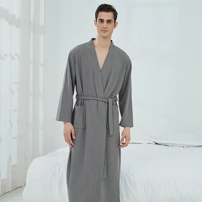 Soft and Comfortable Bathrobe Sauna Suits for Women Thin Nightgown Long Couples Home Clothes for Hotel Bathrobe Men
