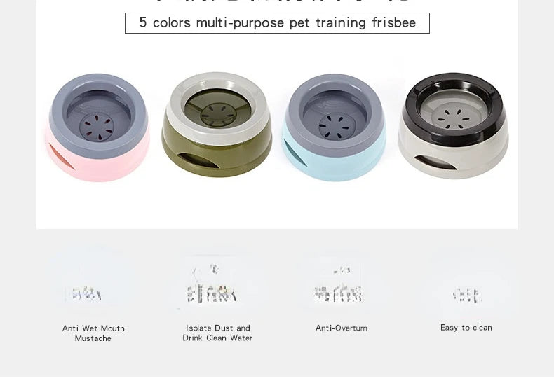 Pet Dog Bowls Floating Not Wetting Mouth Cat Bowl No Spill Drinking Water Feeder Plastic Portable Dog Bowl Support Accessories