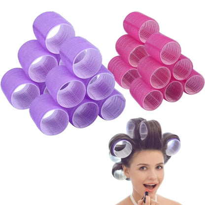 Hair Rollers Self Grip Hook Hair Curlers Heatless Hairs Roller Salon Hairs Dressing Curlers Jumbo Size Sticky Hair Styling Tools