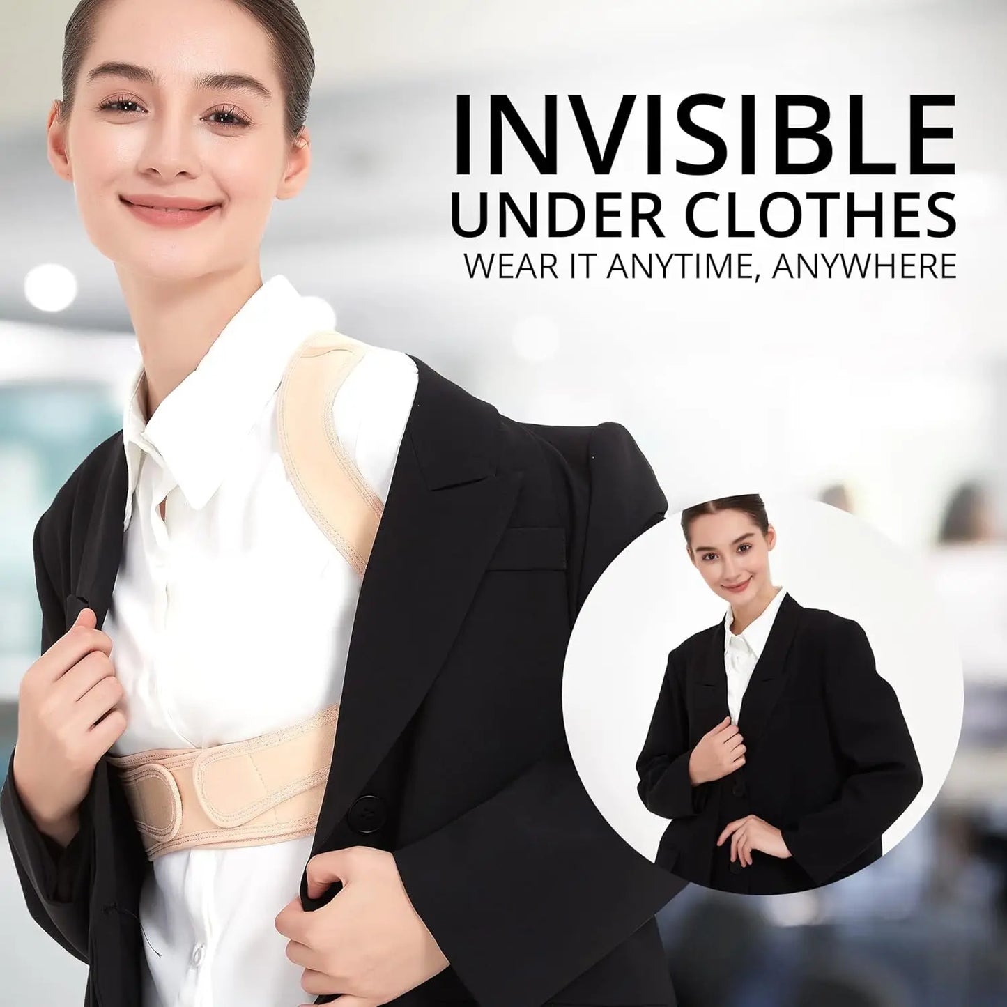 NEENCA Posture Corrector for Back Support Adjustable Shoulder Posture Brace for Men and Women