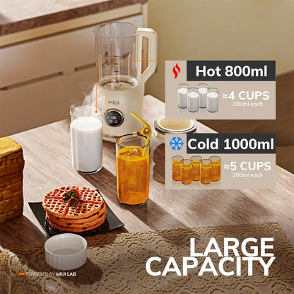 Food Blender, Multifunctional Hot & Cold Cooking Blender for Kitchen, 34oz./1L Smart Smoothie Blender with Self-Cleaning