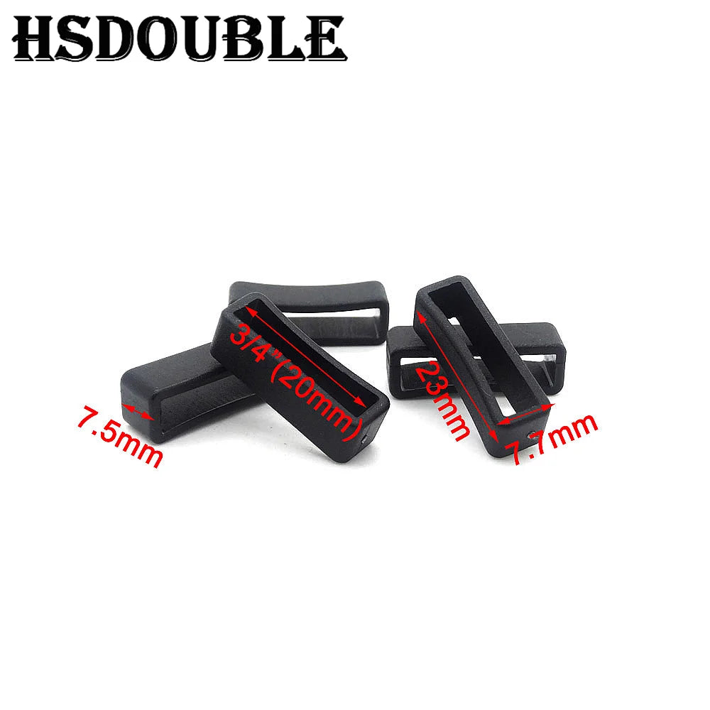 10 Pcs/Pack Plastic Belt Loop Keeper Square Loop Buckles Belt Harness Backpack Straps