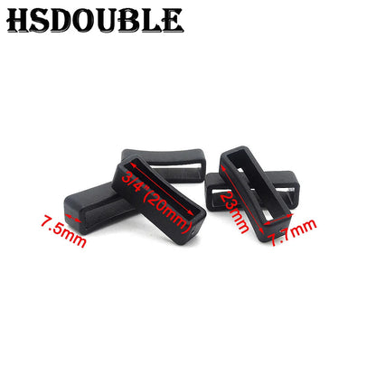 10 Pcs/Pack Plastic Belt Loop Keeper Square Loop Buckles Belt Harness Backpack Straps