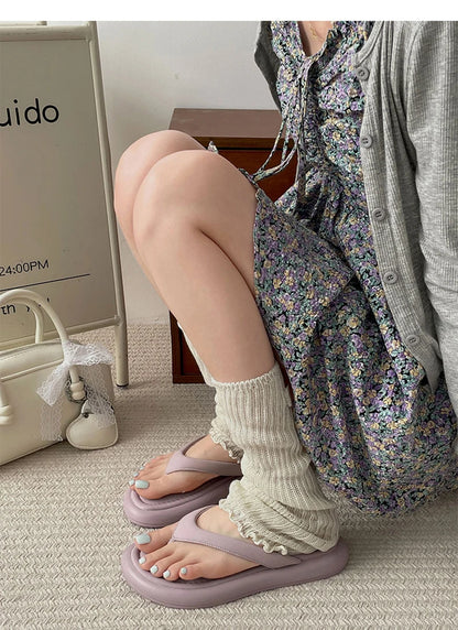 New Women's Summer Beach Flip Flops Slip-On Fashion Casual Vacation Slippers Soft Sole Footwear for Ladies