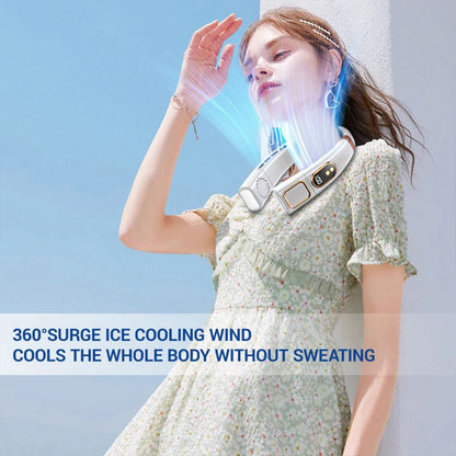 Neck Hanging Fan USB Charging Lazy Outdoor Portable Silent Turbo Neck Bladeless Mini Fan Summer Cool Best Gift For Friends Kids