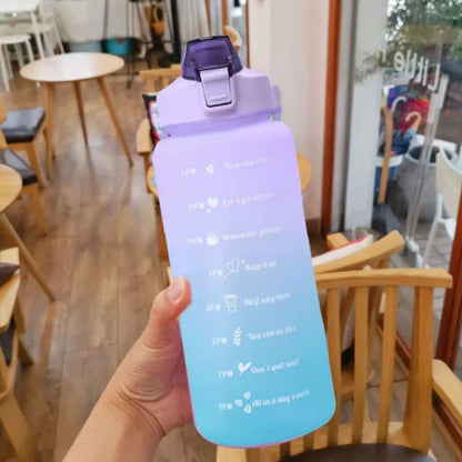 2 Liter Water Bottle with Straw Kids Girls Large Portable Bottles Sports Fitness Cup Summer Cold Water Motivational Water Bottle