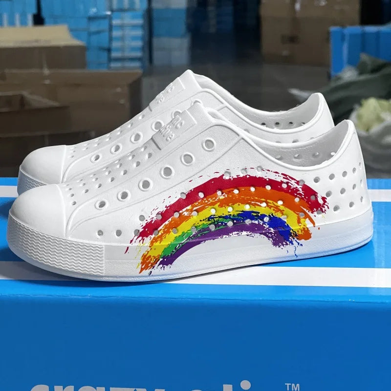 Child Sandal Women Garden Sandals Kid Boy Girl Garden Cave Shoe Graffiti Diy  Casual Outdoor EVA Beach Summer Sandal Holey Shoes