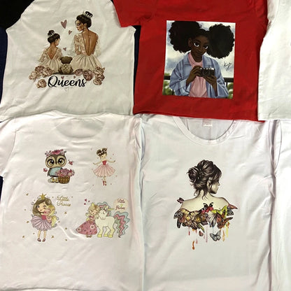 Rainbown Unicorn Heat Thermal Transfer For Clothes Cute Cartoon Iron-On Transfers Sticker On Babys Clothes DIY Aniaml Applique