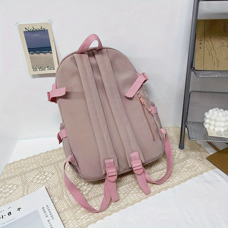 Large Capacity High School Student Backpack Female Korean Schoolbag Junior High School Student Girl Backpack