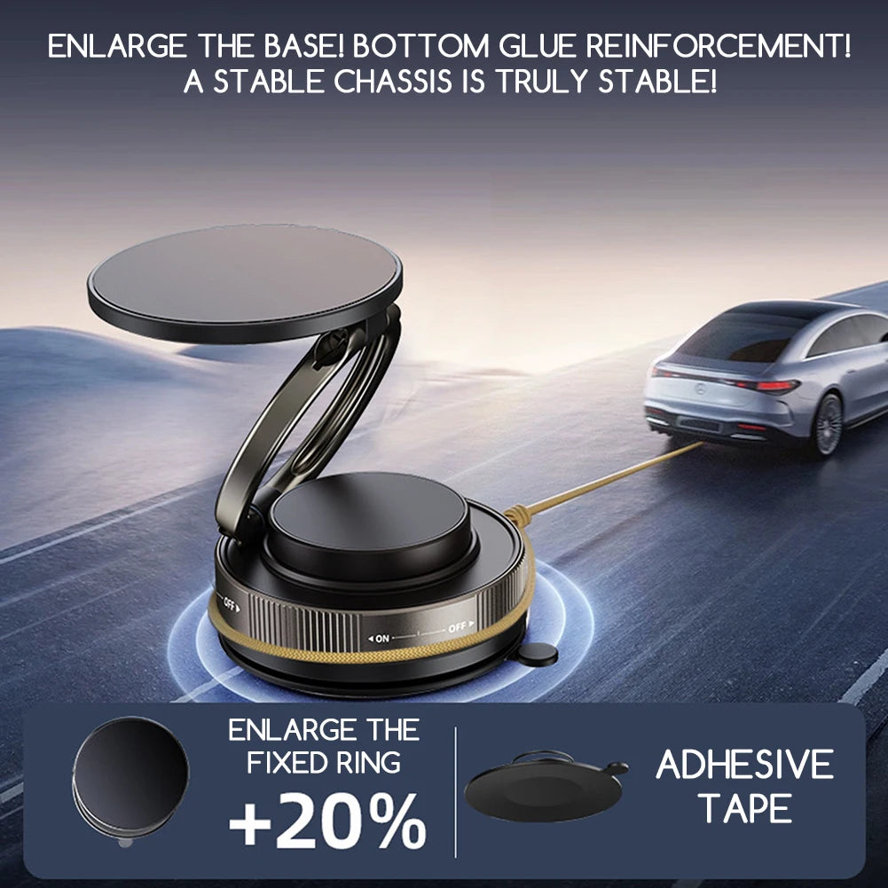 Rotatable 360 Degree Magnetic Car Phone Mount Vacuum Suction Phone Holder for Navigation Driving