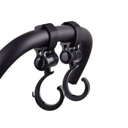 2pcs Baby Hooks Multi Stroller Pram Hook Clips 360 Degree Rotate Hangers Trolley Cart Organizer Metal Tool Strollers Accessories