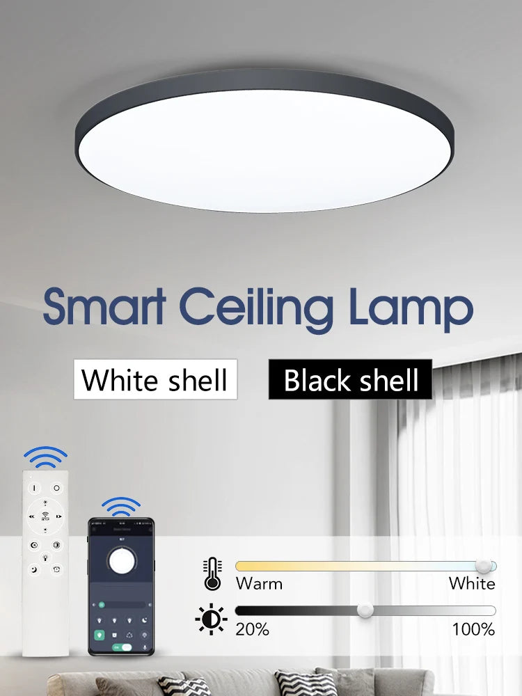Smart LED Ceiling Light APP Luster Remote Control Appliance 36W 50W 80W interior Home Decor Fixture Bathroom Bedroom