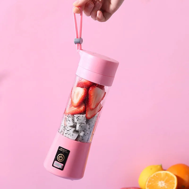 Portable Fruit Juice Blenders Summer Personal Electric Mini Bottle Home USB 6 Blades Juicer Cup Machine For Kitchen Dropshipping