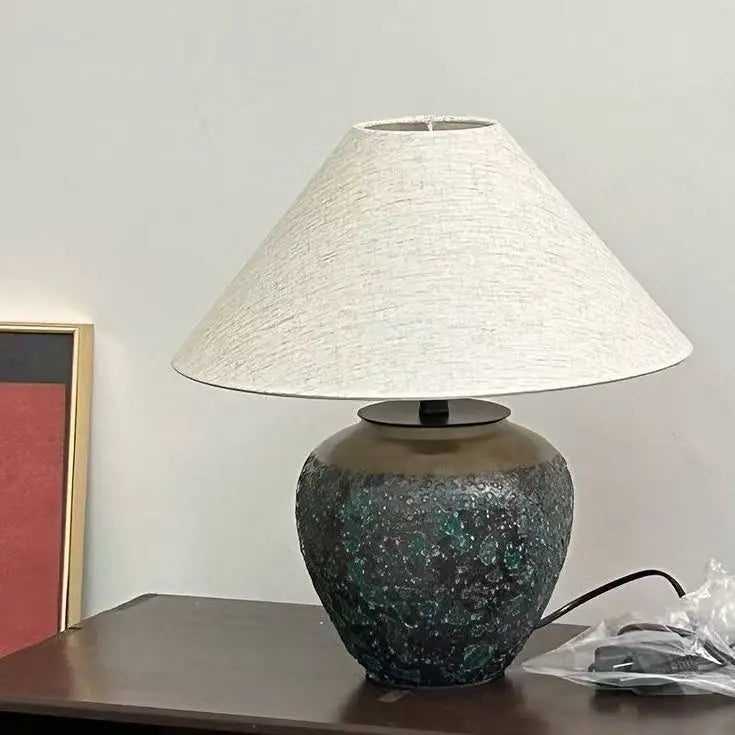 Retro Ceramic Floor Lamp, Bedroom Table Floor Lamp, Living Room Bedside Floor Lamp, Room Decoration Indoor Lighting Lamp