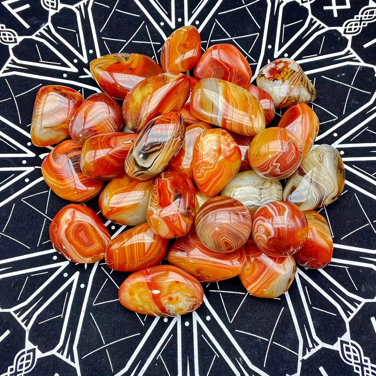 Random Natural Sardonyx Palm, Natural Polished Agate Palm Stone, Healing Crysta