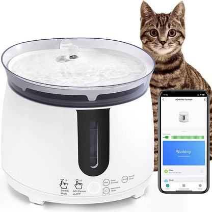 AQHH App Control Cat Water Fountain Wireless Pump Pet Water Fountain Inside Automatic Smart Fountain fuente de agua para gato