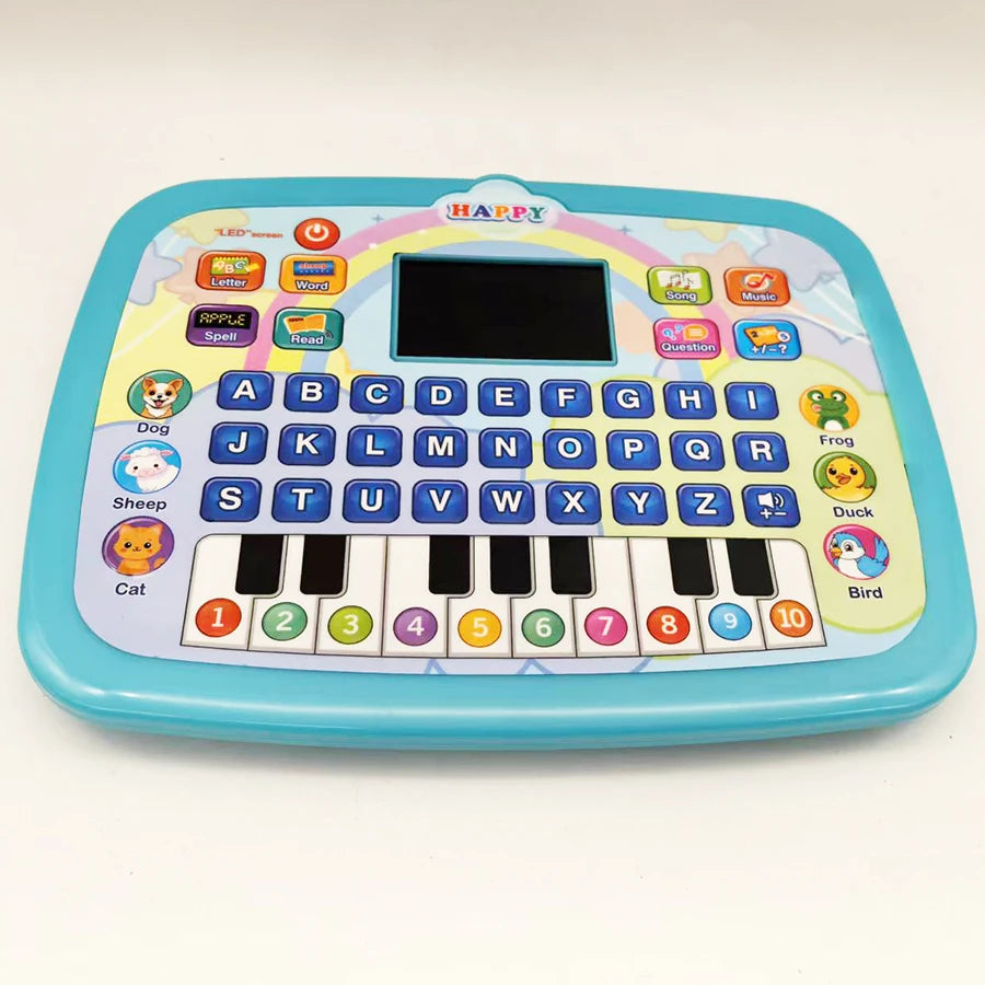 Educational Learning Computer for Kids 3+, Interactive Touchscreen Games, Portable Study Machine with ABCs/Numbers, Birthday Gif