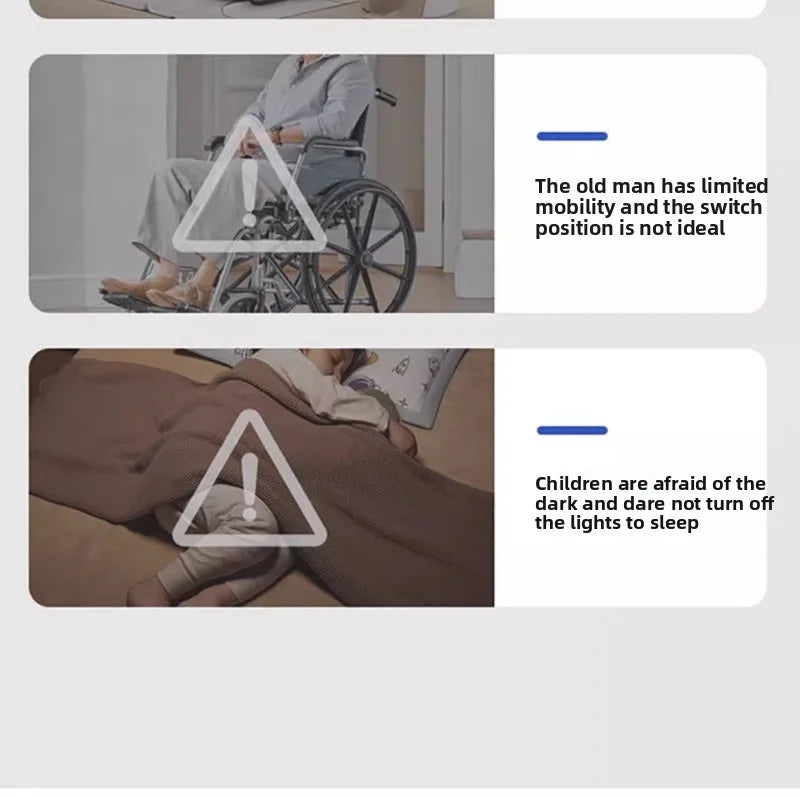 Smart Wireless Light Switch Remote Control for Bedroom/Lazy People, Auto On/Off, Smart Home Device