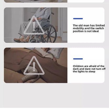 Smart Wireless Light Switch Remote Control for Bedroom/Lazy People, Auto On/Off, Smart Home Device