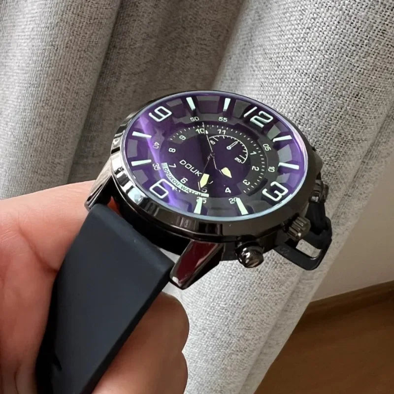 Large Dial Unisex Watch for Men and Women Blue Light Glass Leather Strap Casual Wristwatch Luxury Gift Clock Dropshipping