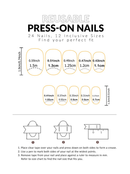 24pcs/set short square fake nails for women cute bride heart white french tips faux ongles y2k press on false nail supplies