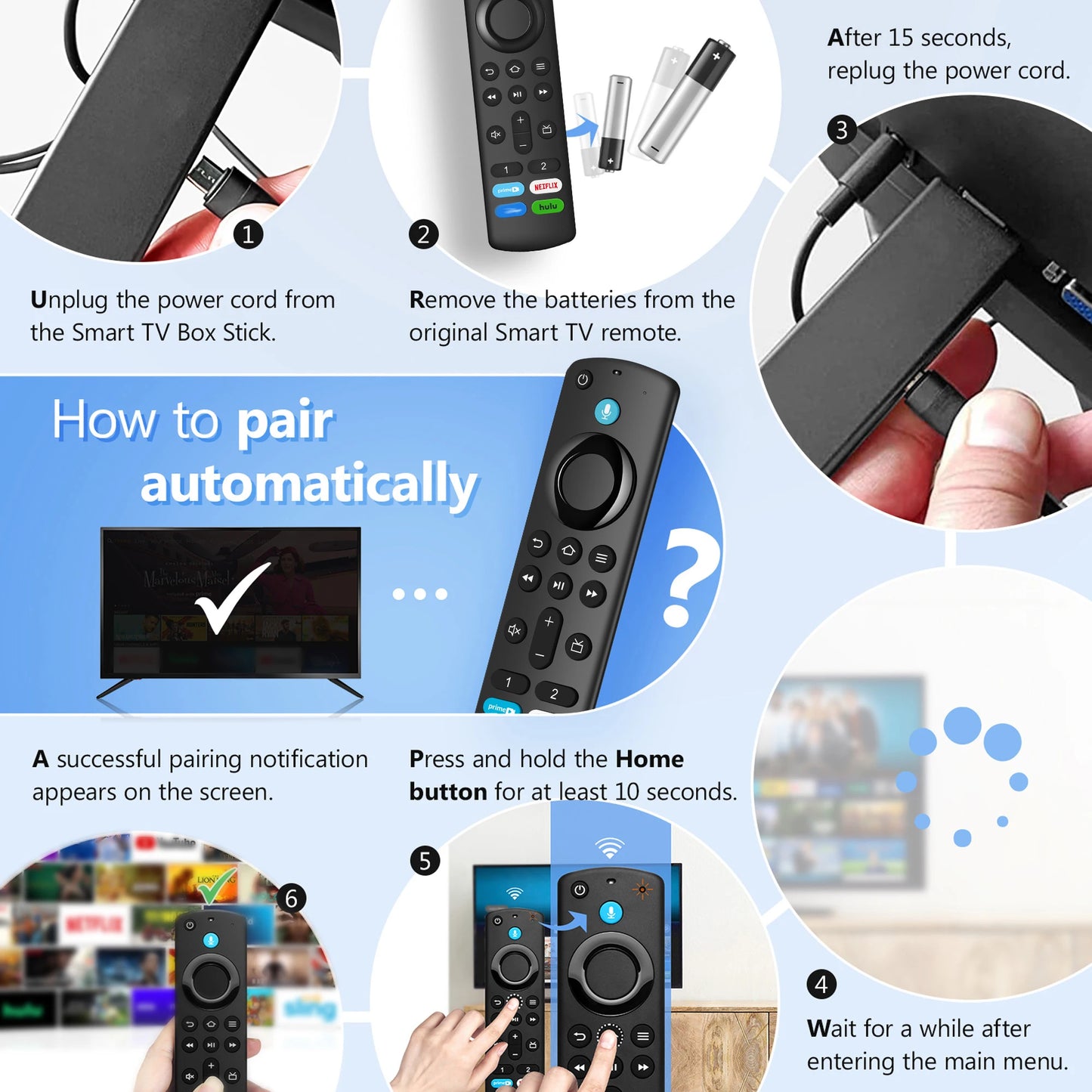 Television Voice Remote Control (3rd Gen Pro) Fit for Fire Smart TVs Stick/TV Cube/4K Max/4K/Stick Lite Universal Remote Control